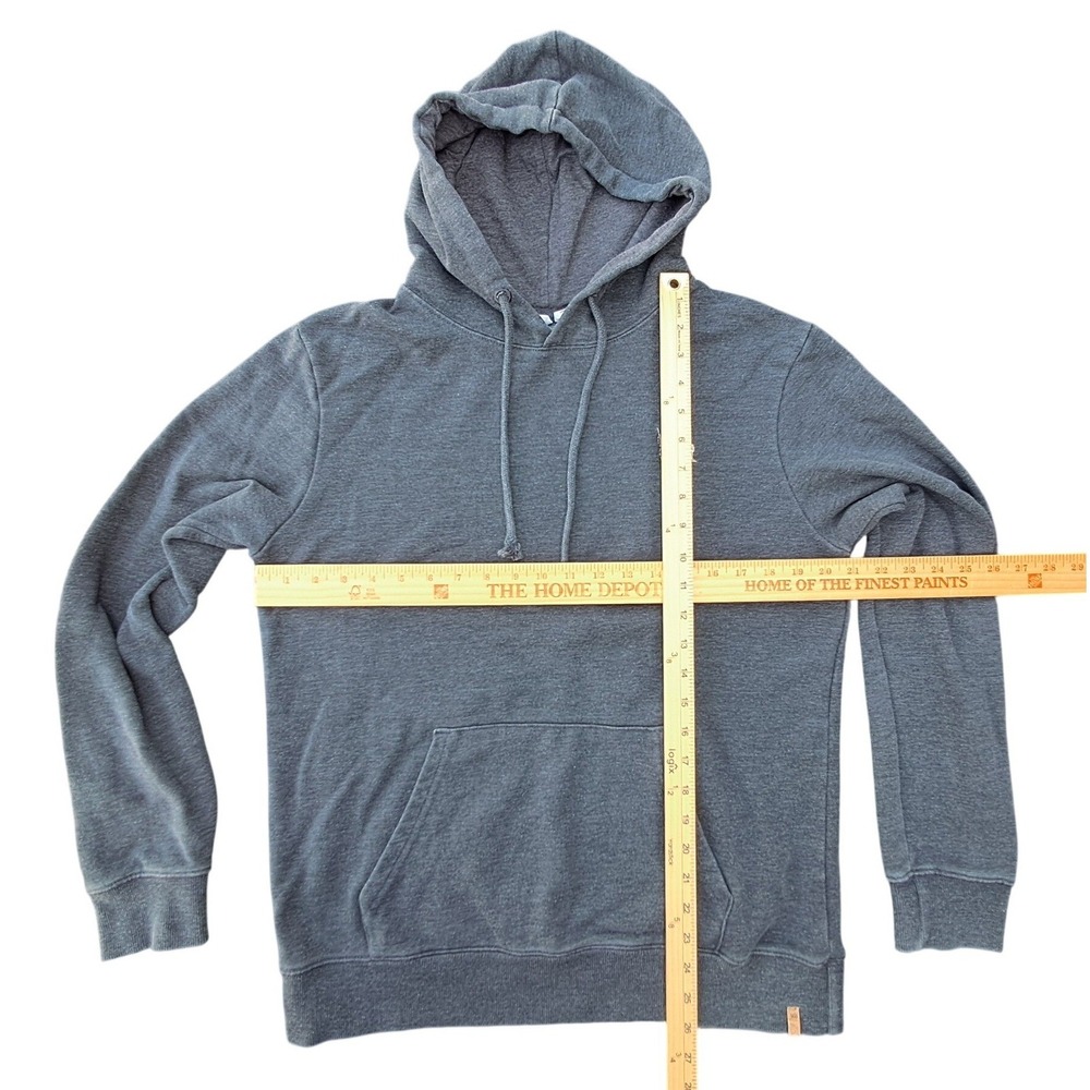 tentree Men's Fisherman Hoodie Gray Embroidered Organic Cotton Pullover Medium - Picture 3 of 9